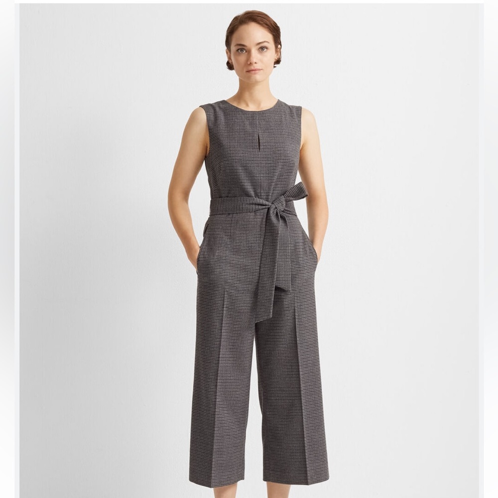 Club Monaco Sleeveless Plaid Jumpsuit